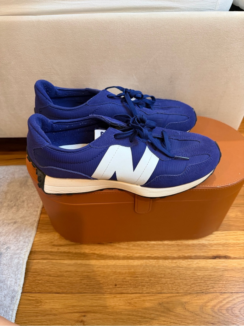 New Balance Men's Royal Blue Sneakers with White Logo